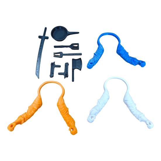 Drukowane w 3D Kurze Ręce Sukienka Przebranie Rekwizyty do Zakładania na Kury Kurze Ręce Szyja Zabawka Żołnierzyk Figurka Akcji Akcesoria na Kreatywne Prezenty Cosplay Zabawa