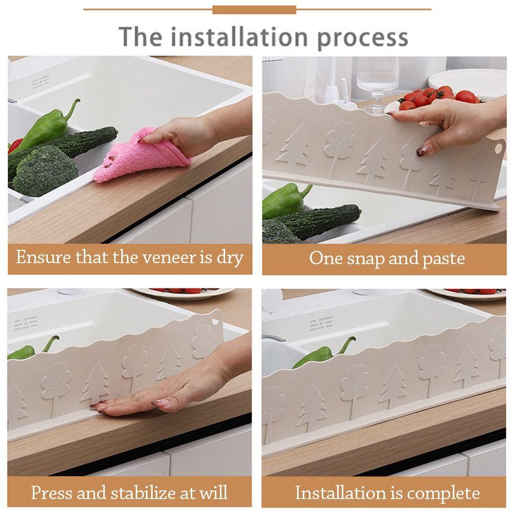 Přísavka Ochrana proti stříkající vodě Měkký silikonový deflektor vody Bar Nová deflektorová deska na vodu pro kuchyňský gadget