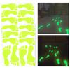 2 Sheets/Set Halloween Footprint Sticker Glow In The Dark Waterproof PVC Removable Living Room Bedroom Office Wall Art Floor Festival Decal Holiday