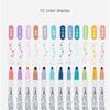6 Bucăți/Kit Kit Pixuri Highlighter cu Puncte Culoare Deschisă Vârf Dublu Marker Puncte Fine pentru Desen Pictură Materiale Școlare de Birou