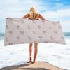 Watercolor Purple Lavender Beach Towel Microfiber Quick Dry Bathroom Supplies Camping Picnic Accessories Towels For Women Gifts