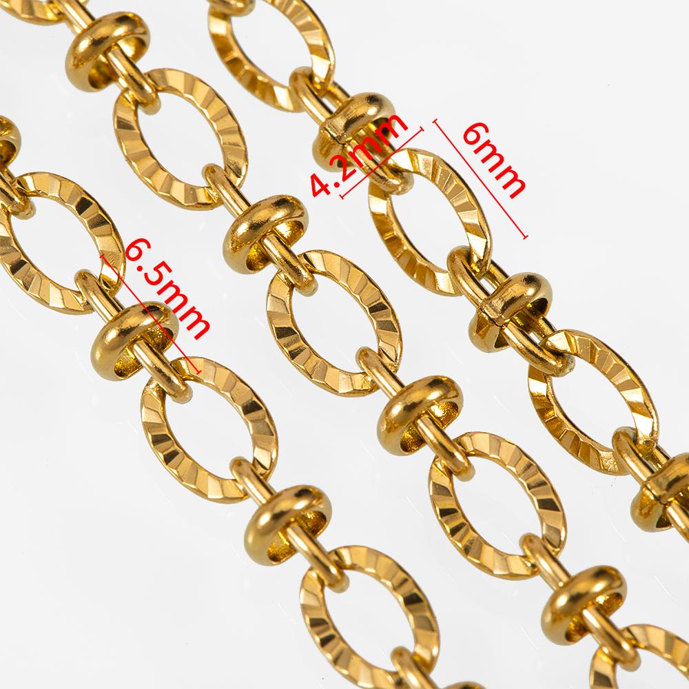 No Fade 2Meters Stainless Steel Sunflower Chain Radial Line Metal Beads Bulk Chain Jewelry Making DIY Necklace Bracelet Supplies