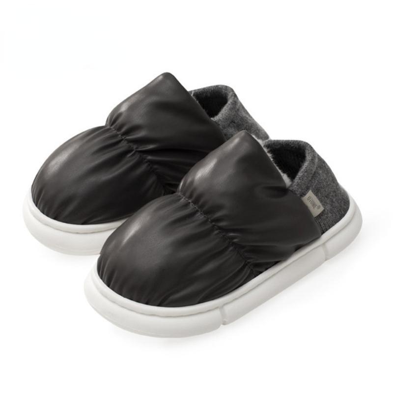 Зимние женские тапочки Toast обувь для дома домашняя обувь мужская теплая плюшевая обувь двойного назначения из ЭВА нескользящая толстая подошва 45-46 темно серый 3249₽