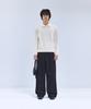 IRONYPORNO WHITELINE 86-Iroj367 Collar Placket Long Sleeve Knit Ivory