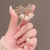 Lily Of The Valley Tassel Hairpin Luxurious Artificial Pearls Fashionable Hair Claw For Women