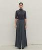 MAKE A TOAST Lace String Tuck Wide Pants Dark Grey Mbdfpa004Dg
