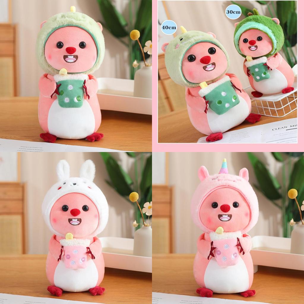 Cute Transforming Water Otter Milk Tea Plush Toy Doll For Girls Best Friends Gift
