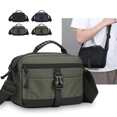 Borsa Uomo Stile Vintage Alta Qualità Borsa a Tracolla Oxford Borse a Tracolla da Uomo Moda Casual Design a 3 Scomparti Borsa a Spalla Uomo