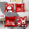 Modern Simple Linen Cute Elk Snowman Pillowcase Christmas Home Living Room Office Atmosphere Cushion