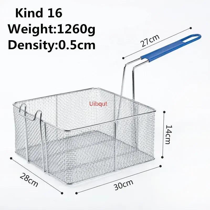 Stainless Steel Fryer Screen French Fries Frame Square Filter Net Encrypt Colander Strainers Shaped Frying Fried Mesh Basket