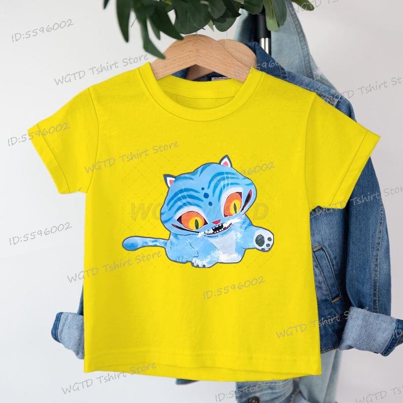 Magliette KPop Cacciatori di Demoni Tigre Nuova Stampa Cartone Animato T-shirt Bambini Cotone Morbido Bambina Bambino Maglietta Simpatica Stampa Tigre Abbigliamento Bambino