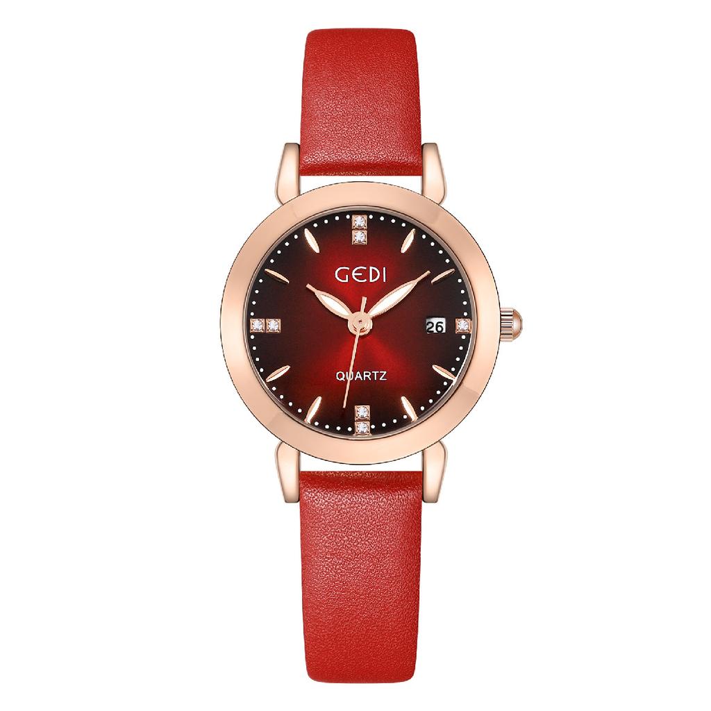 Fashion Light Luxury Calendar Ladies Casual Belt Waterproof Quartz Watch