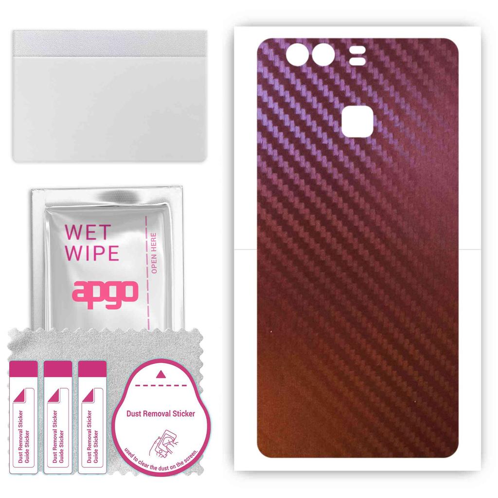 apgo Fólie samolepka na kůži vinyl pro ZÁDA kompatibilní s Huawei P9 Plus, odolná proti poškrábání, snadná instalace - Carbon Chameleon CAKA5