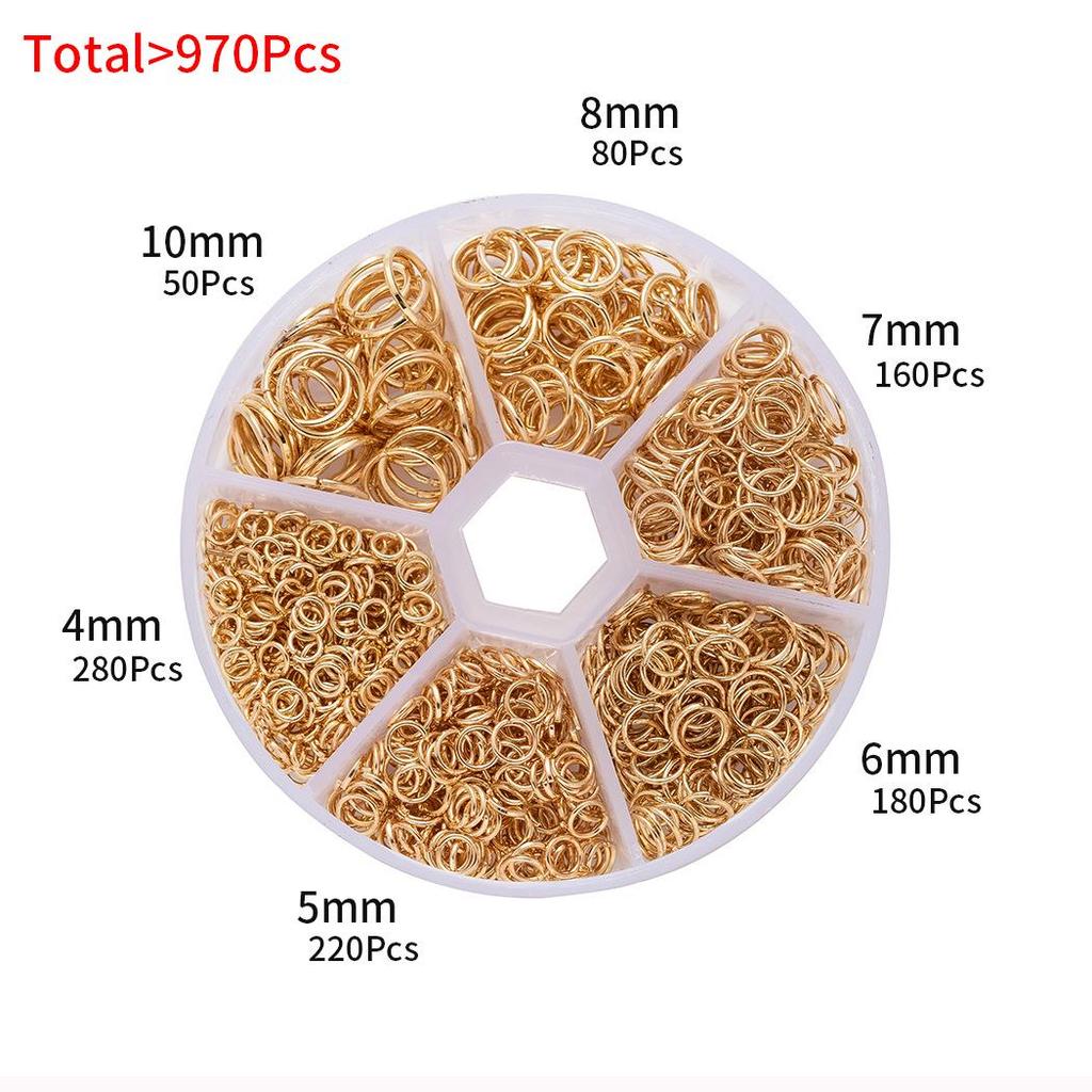 DIY Jewelry Making Kit: Single Loop Jump Rings & Ear Ornament Chains