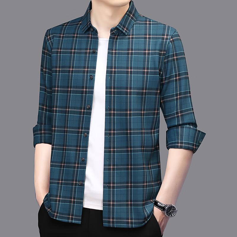 

Firstview Men s Winter Fleece-Lined Plaid Long-Sleeve Shirt M