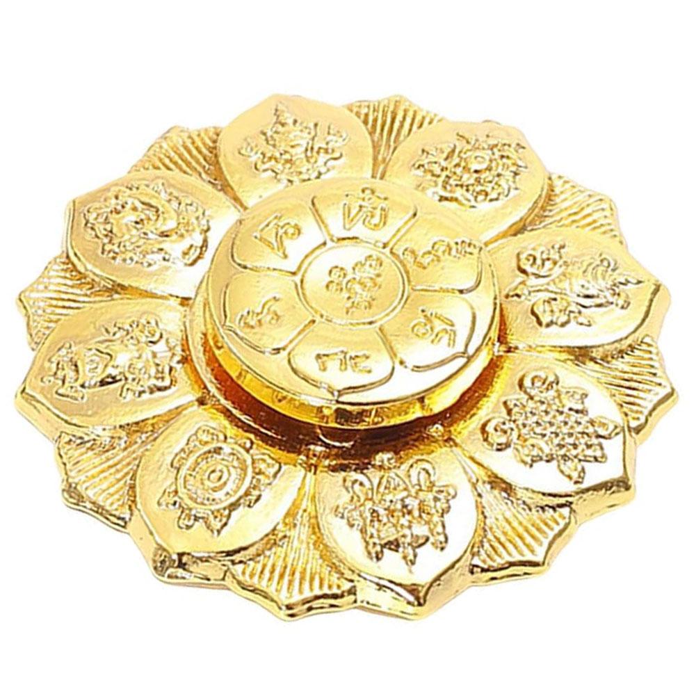 

Buddha S Eye Lotus Wheel Six Character Fingertip Top Fidget Lotus Auspicious Meaning Handheld Piece Adult Stress Relief Toy