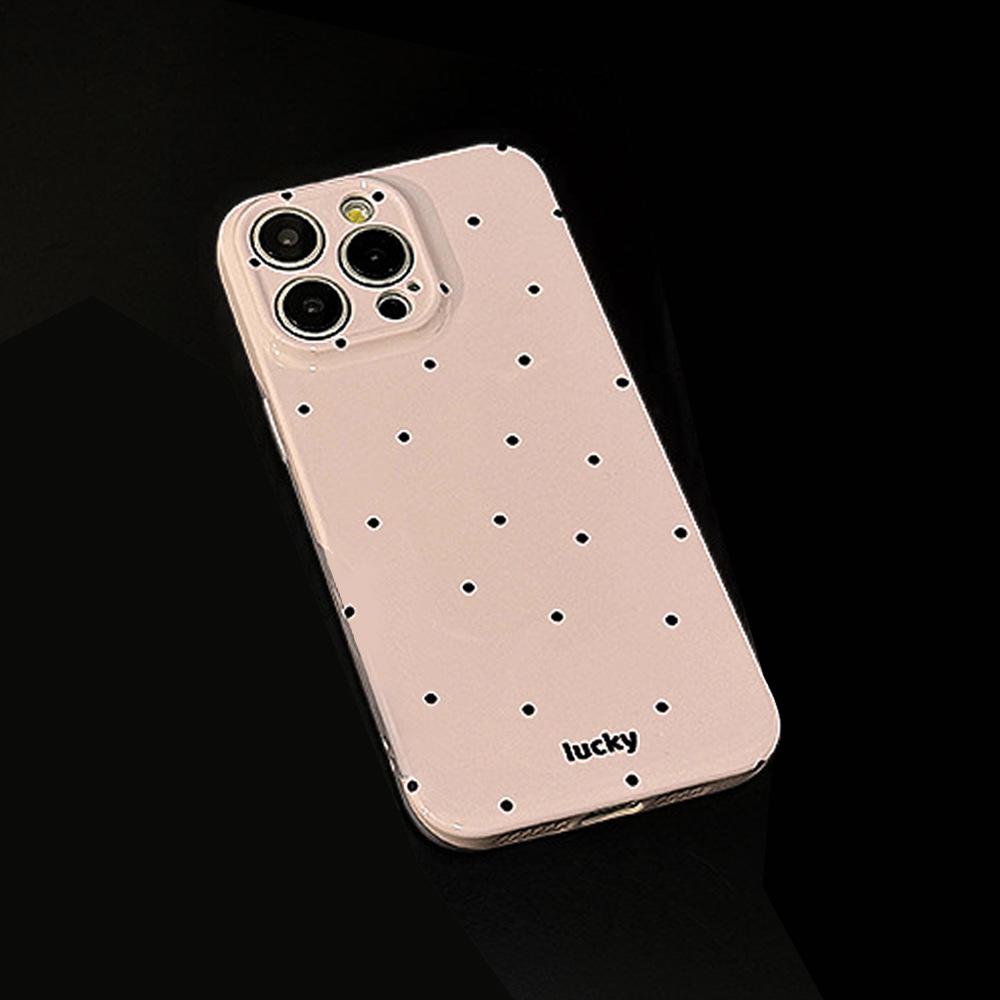 Korean Ins Wave Point Cat Stand for IPhone 16 Phone Case for Apple 15Pro Max Film 13 Soft 17