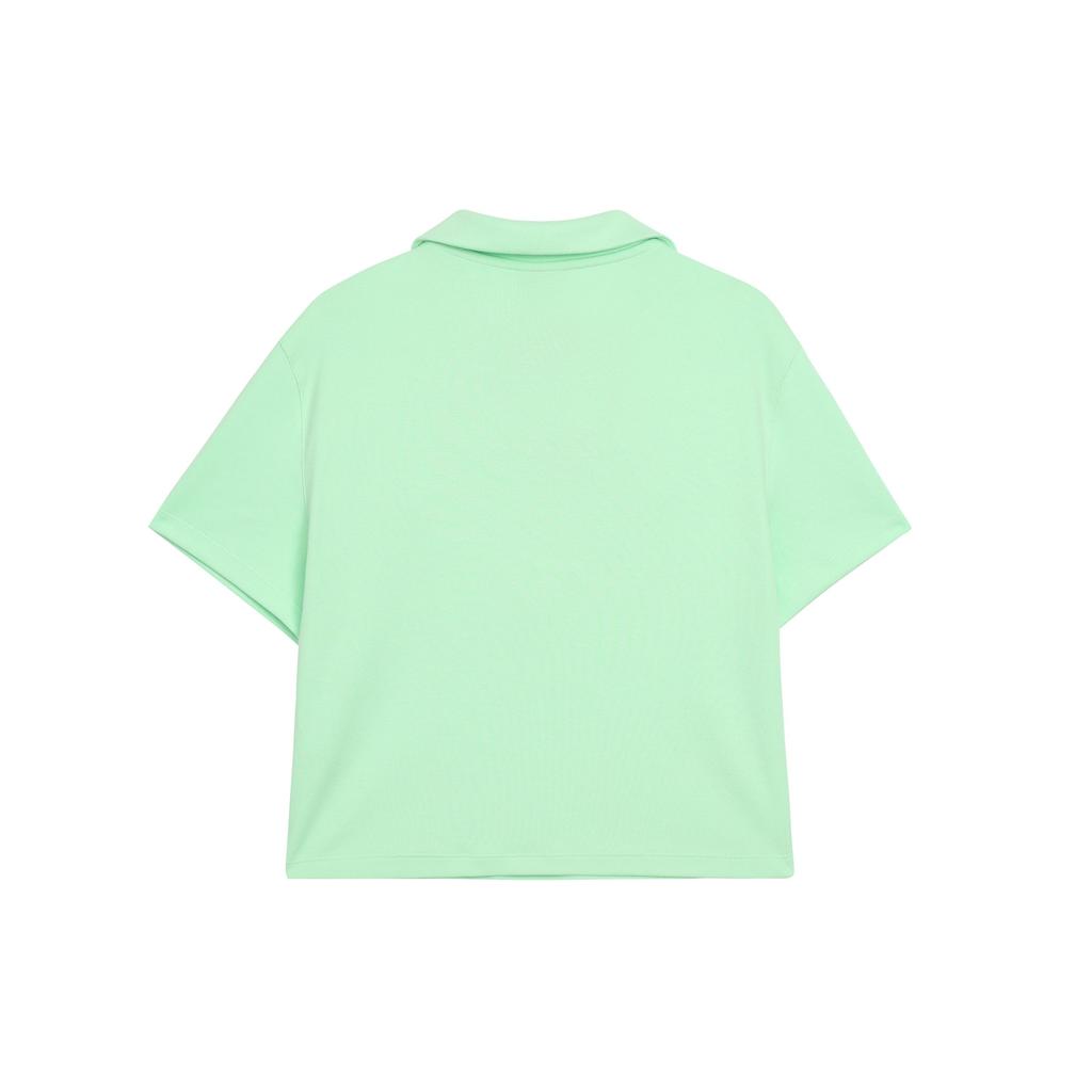 Nike Sportswear Essentials Solid Casual Pullover Short Sleeve Polo Women Tops Vapor-Green DV7885-376