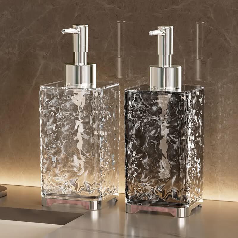 Square Refillable Press Pump Dispenser Bottle