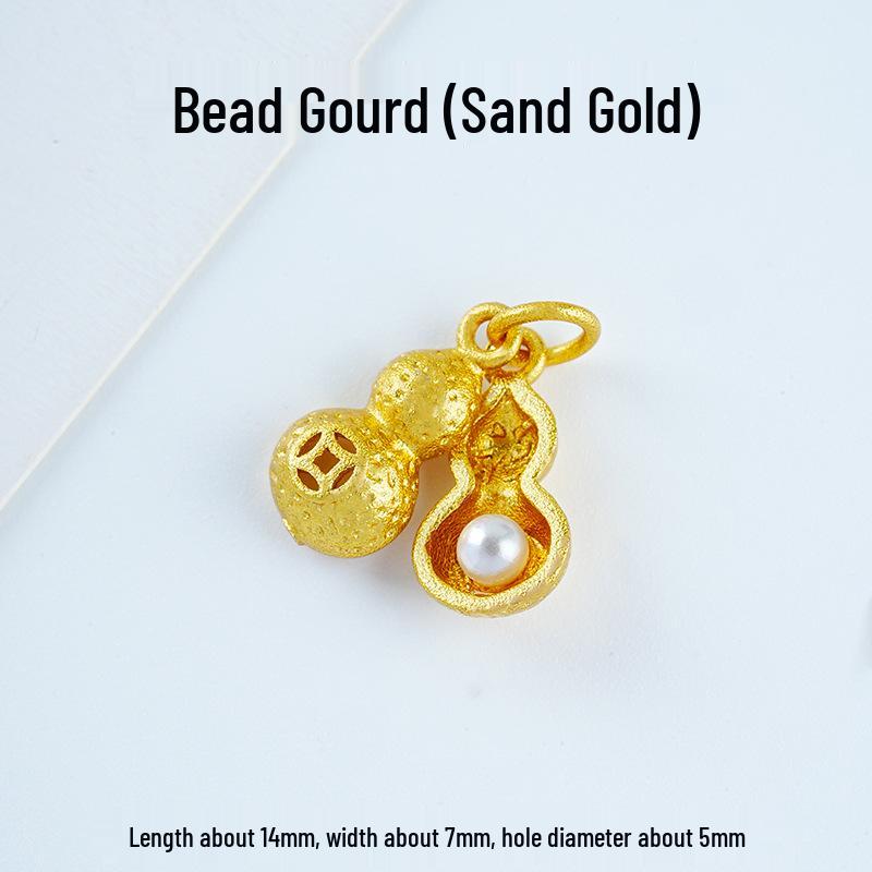 Year of the Horse Sand Gold Non-Fading Drip Oil Beaded DIY Bracelet and Jewelry Accessories.