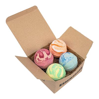 Set di bombe da bagno per aromaterapia (4 x 60 g), Set di bombe da bagno aromatiche arancioni, boutique per la casa