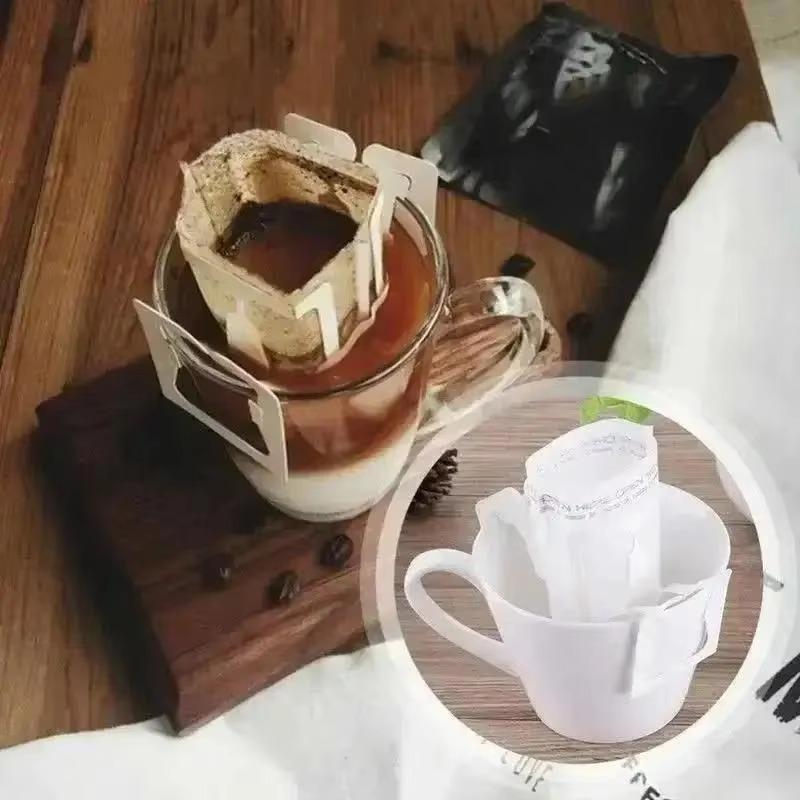 50Pcs/Pack Drip Coffee Filter Bag Portable Hanging Ear Cup Coffee Filters Paper Home Office Travel Brew Coffee&Tea Tools