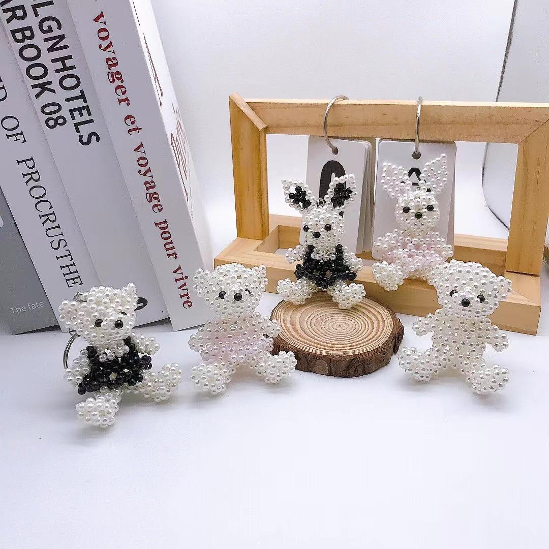 

Handcrafted Woven Imitation Pearl Teddy Bear, Rabbit, Panda Clothing & Accessories (E18)
