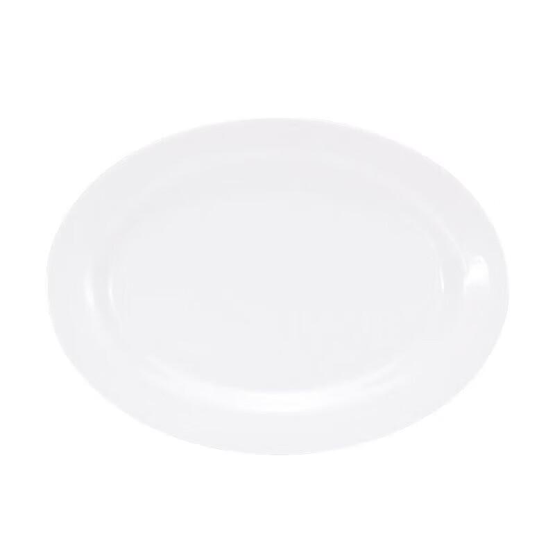 Jingyu A8 Melamine Oval Fast Food Plate (12-inch, 2-Pack)