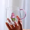 3D Kreative Glasbecher Transparente Becher Mit Griff Kaffeetasse Niedliche Wasserflaschen Hitzebeständiges Milchcoupé Beste Festivalgeschenke