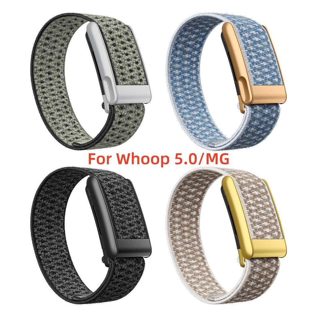 Suitable for Whoop 1.1/MG Sports Wristband Nylon Strap Cashmere Wool Elastic Replacement Wristband with Metal Frame