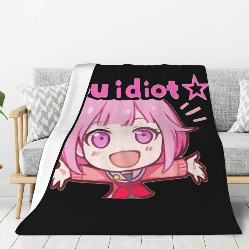 Custom Anime Animation Otori Emu Blanket Warm Fleece Soft Flannel Throw Blankets For Bed Sofa Car Autumn