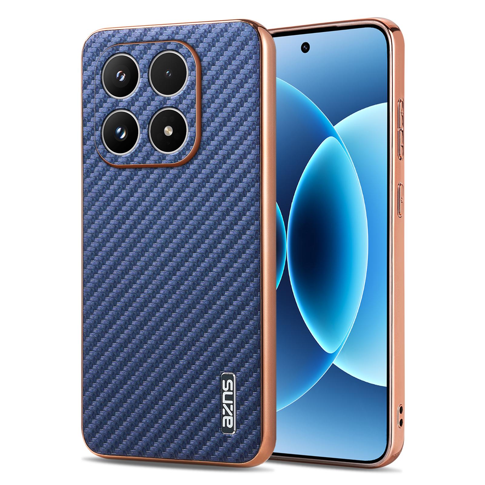 

AZNS Чохол для Xiaomi 17 Гальванічне покриття Текстура вуглецевого волокна PU + TPU Чохол для телефону