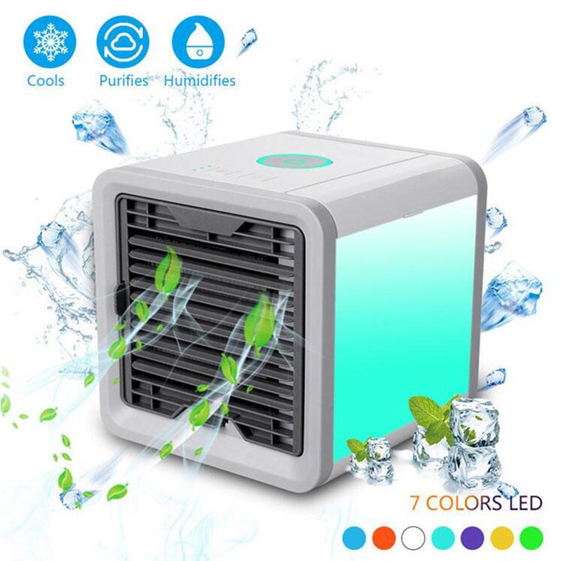 Mini USB Portable Fan Summer Office Desktop Home Small Air Conditioner Humidifier Purifier Air Cooler Fan Laptop Cooling