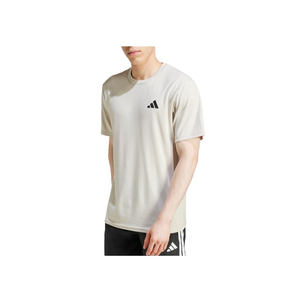 Adidas Essentials Climacool Comfortable Fashion Versatile Casual Short Sleeve T-Shirt Men Tops Miracle-Alunite-Brown JC7736