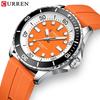CURREN 8448 Unisex Outdoor-Uhr mit großem Zifferblatt & Gummiarmband