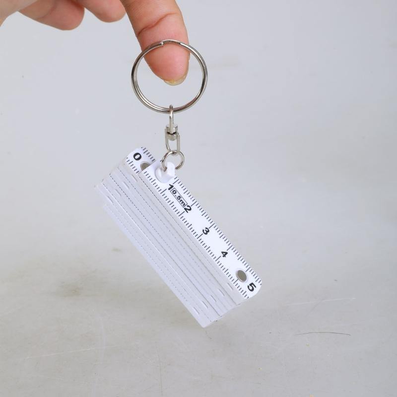 Sturdy Folding Rulers Keychain Convenient Folding Ruler Keychains 50cm Length Ruler For Convenient Measurement