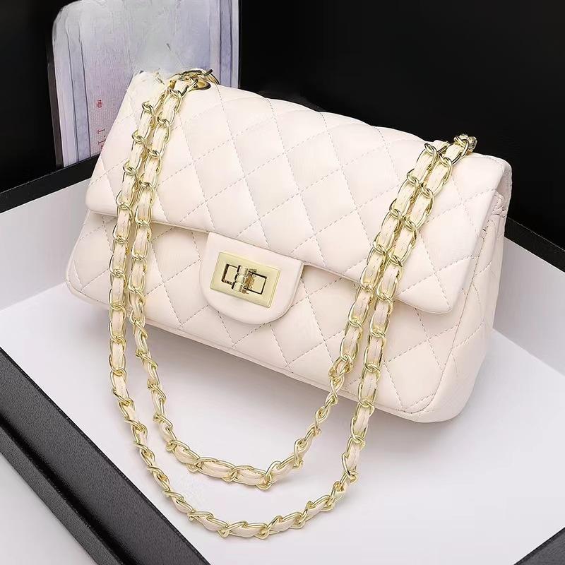 

Классическая кожаная универсальная сумка-цепочка для женщин с большой вместимостью и текстурой, сумка через плечо на одно плечо