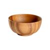 Ruhan Eco-Friendly Wooden Round Bowls - Walnut Finish