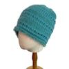 Candy color knitted hat women's autumn and winter soft waxy plush wool hat modified face shape hollow stack hat bag head cold hat