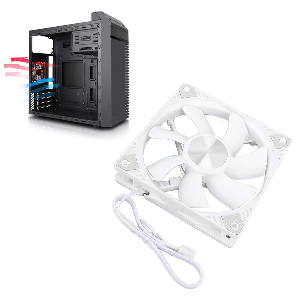 PC Case Fan 120mm PWM NaIntelligent Control MFDB Bring Case Cooling Fan with 4 Pin Extension Cable 12V