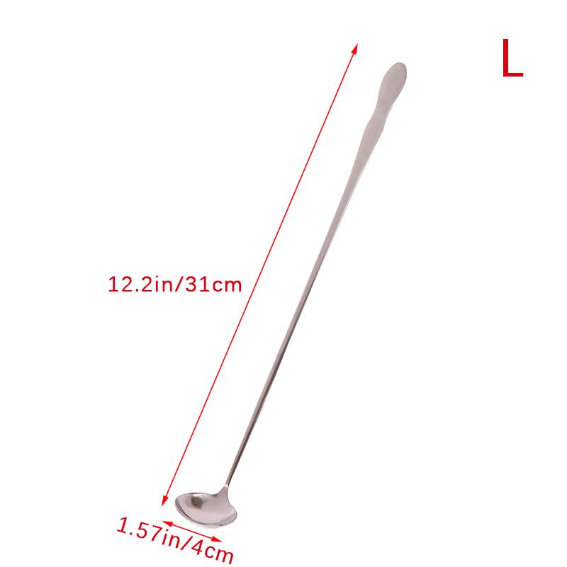 1 kus Nerezová ocel Lžíce na míchání s dlouhou rukojetí Lžíce na zmrzlinu Dezertní lžíce Nádobí