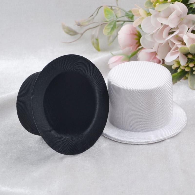 DIY Bare Doll Hat 9cm Mini Top Hat Unfinished EVA Oil Cloth Base For Accessories And Party Decors