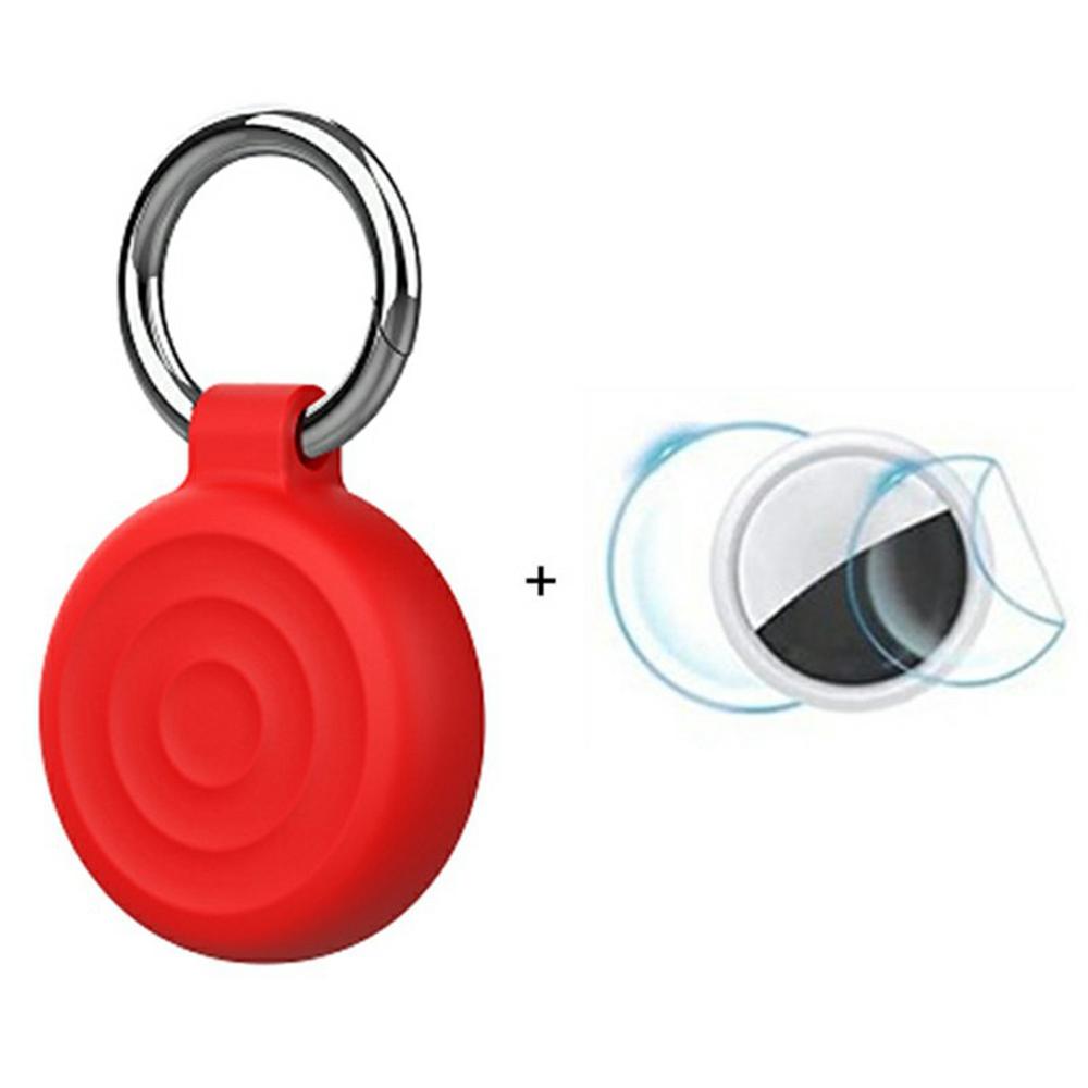 Étui de protection en silicone étanche pour AirTag Tracker, design ondulé, avec film avant/arrière