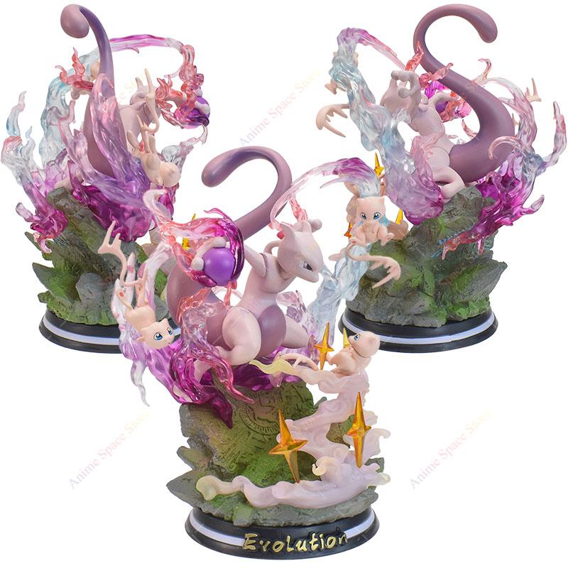 Figure Gk Evolution Of Charizard Greninja Eevee Gengar Mewtwo Mega Charizard X Luminous Action Model Toy Gift Pvc Statue