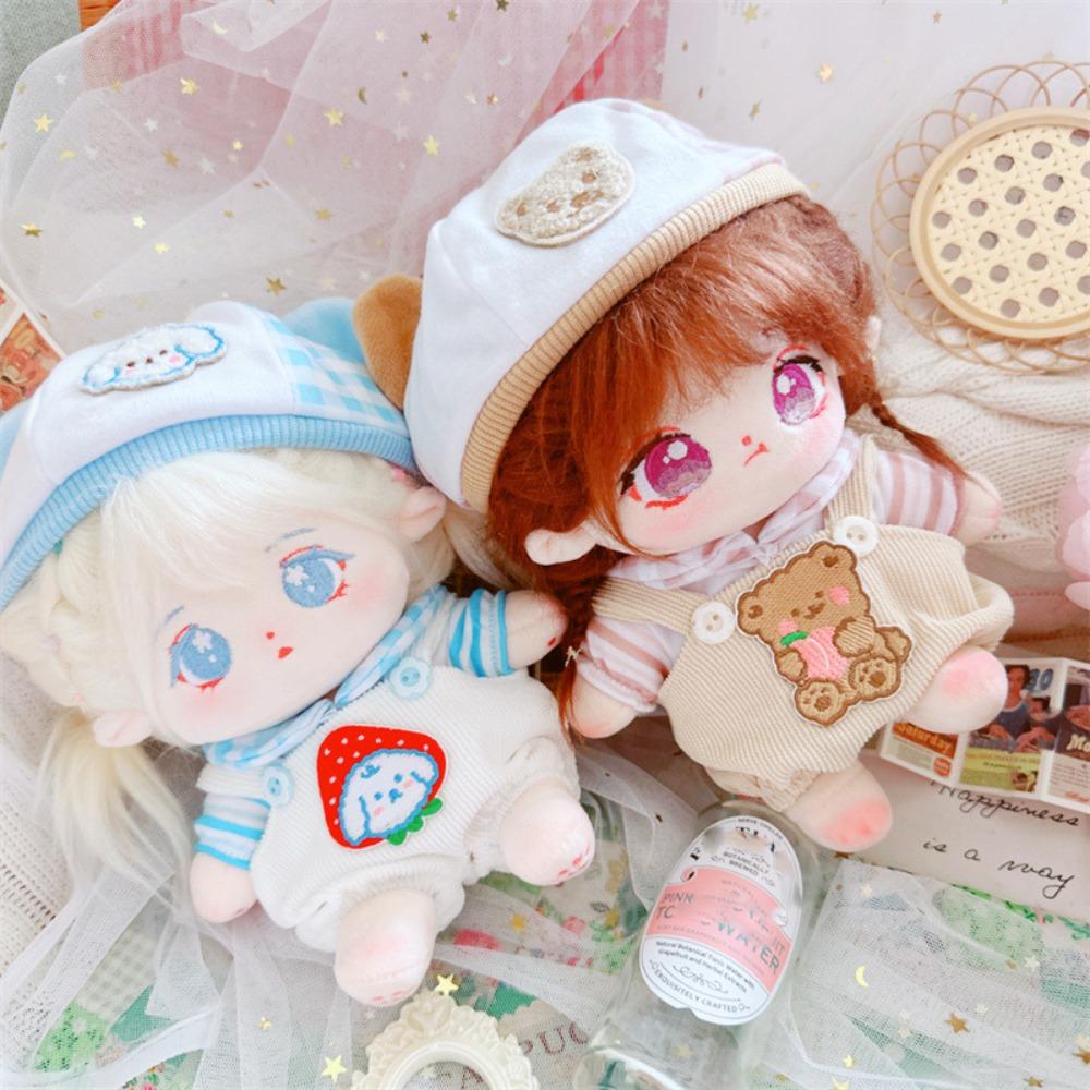 Strap Pants Cotton Doll Suit Dress Up Plush Dolls Clothes Cotton Doll Clothes Set 20cm Cotton Doll