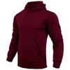 2025 Men's Trendy Solid Color Hooded Sweatshirt: Casual Long Sleeve Pullover for Spring and Autumn