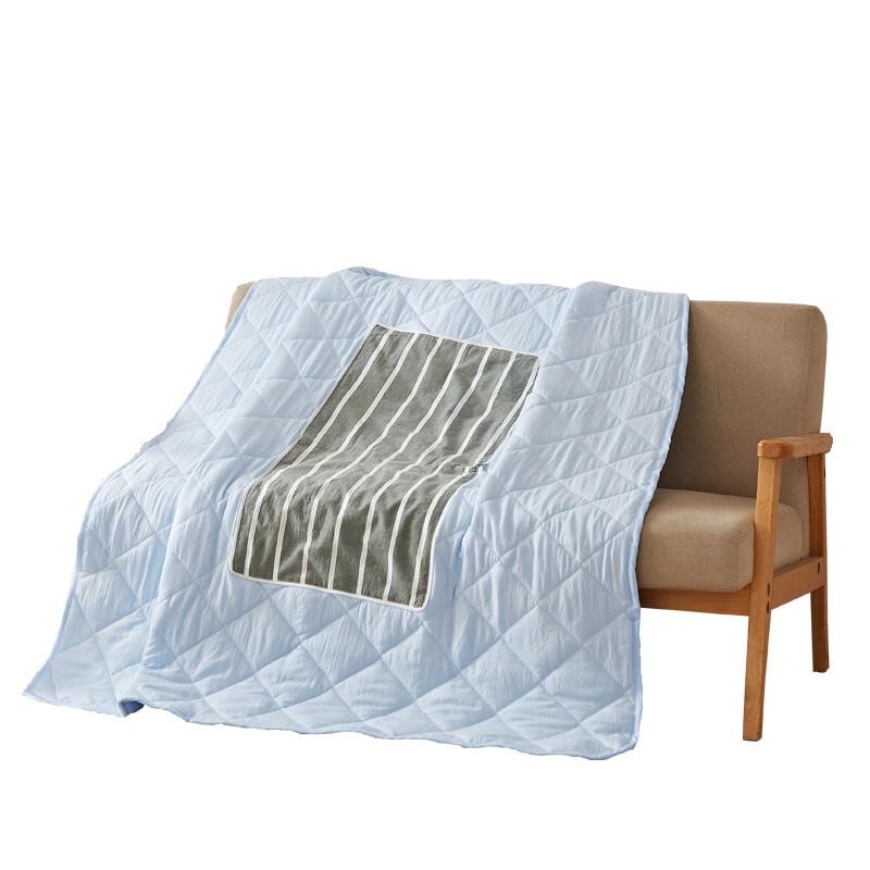 Hengyuanxiang TDK1001-5 All Cotton Green Stripe Cushion Blanket