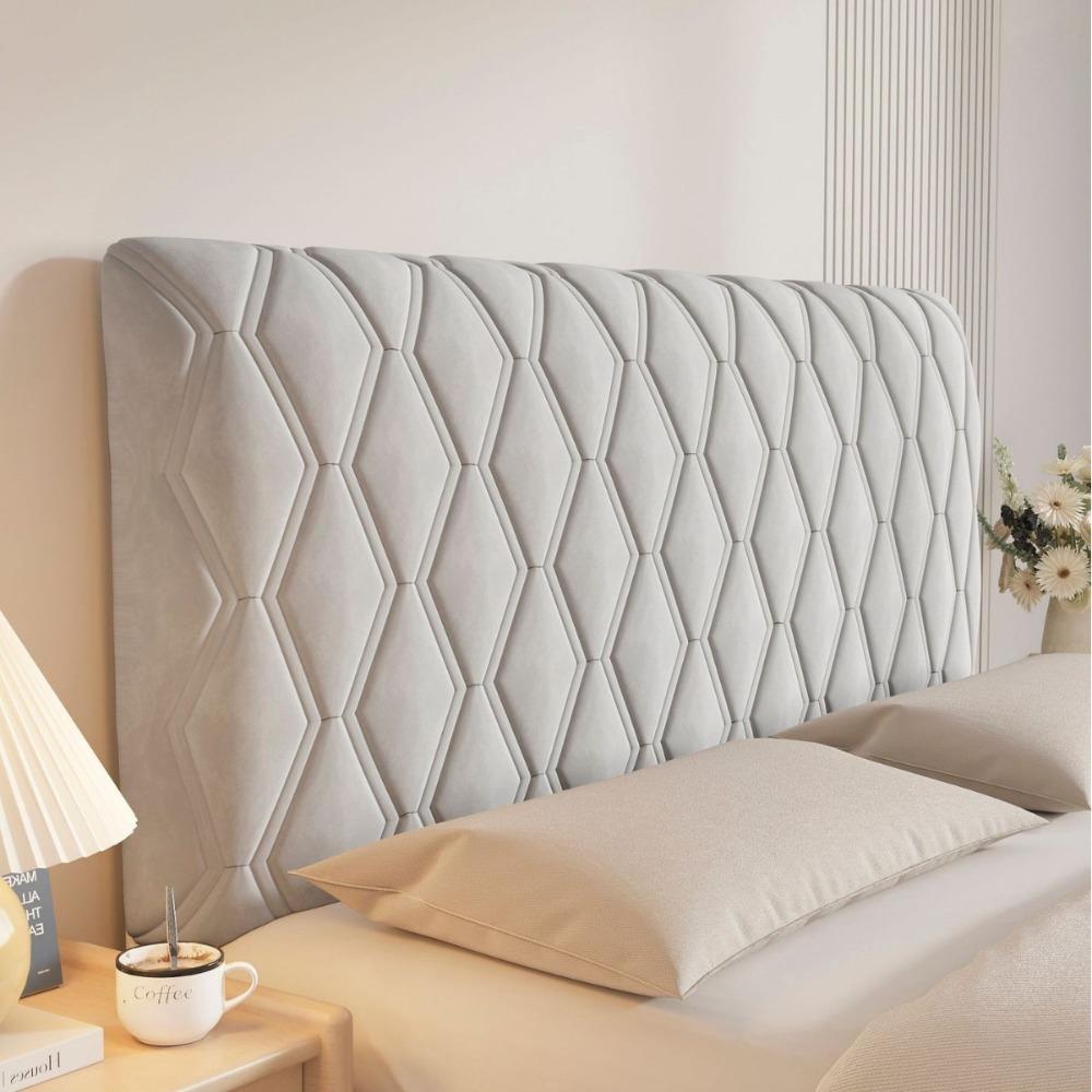 Solid Color Bed Head Cover All-inclusive Bed Head Dust Protector Velvet Headboard Cover  Hotel