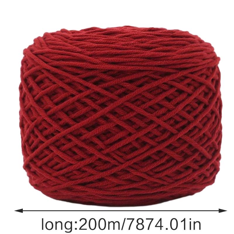 200M Solid Tufting Yarn 8 Strands Yarn For Rug Cotton Yarn For Tufting Guns Multi Color Cotton Knitting Yarn