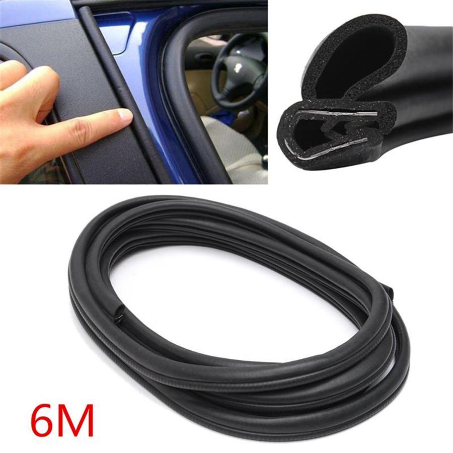 6M B Type Car Door Pillar Window Edge Trim Mouldings Protector Rubber Seal Strip